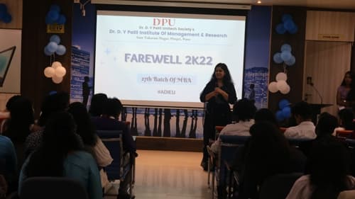 Dr DY Patil Institute of Management & Research Pimpri Sent Off Party photo 1